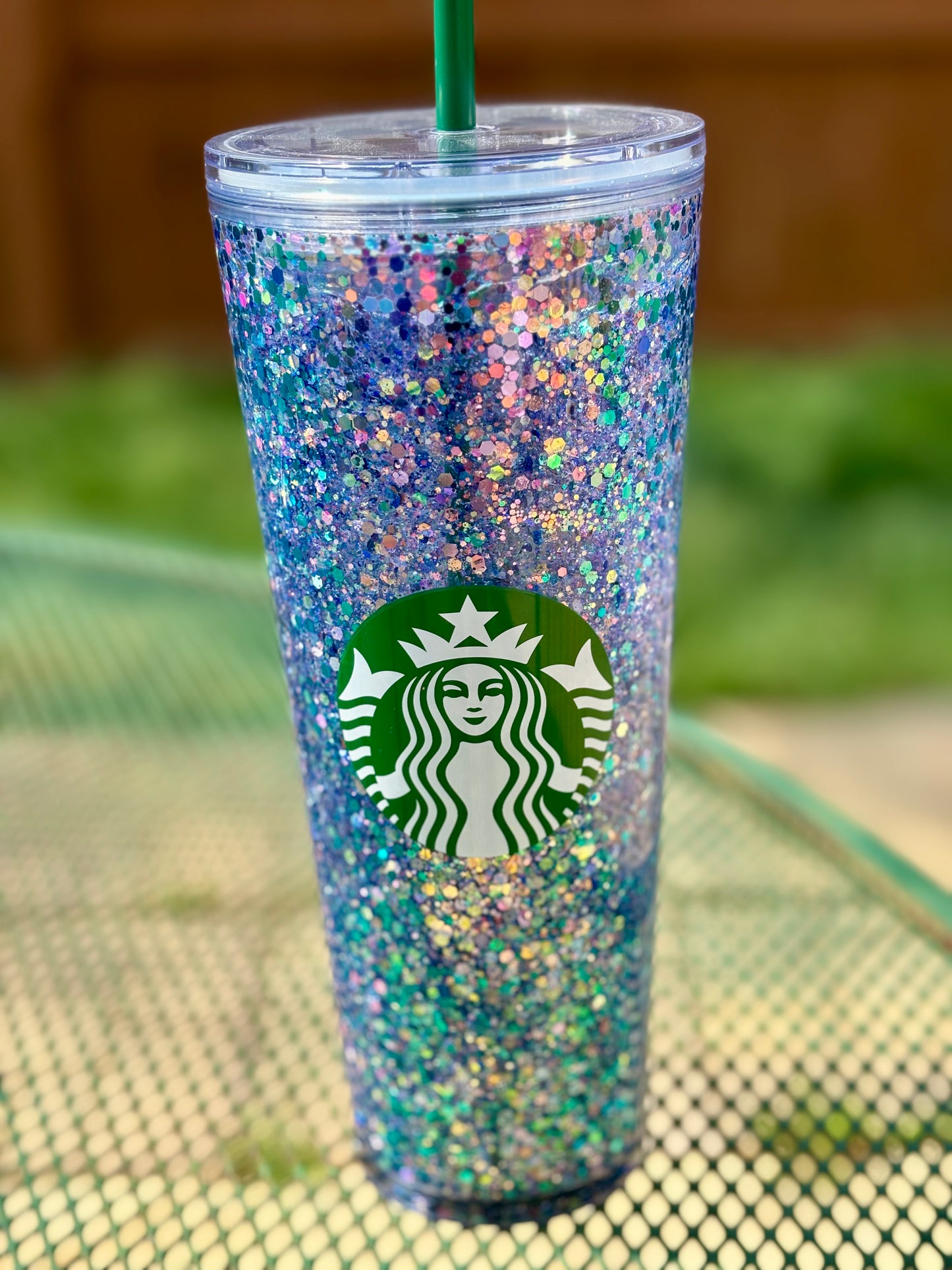 Unicorn Suspended glitter tumbler