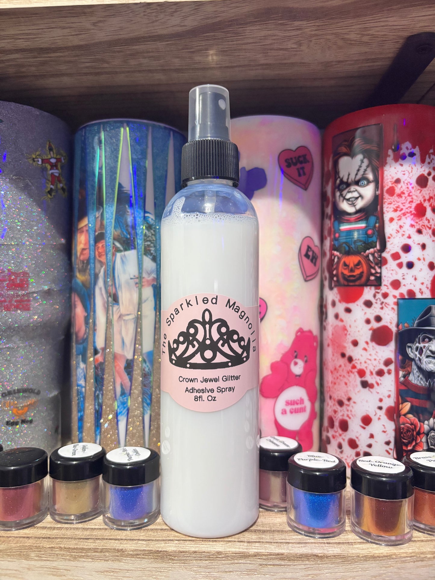 Crown Jewel Glitter Adhesive and Spray adhesive combo pack