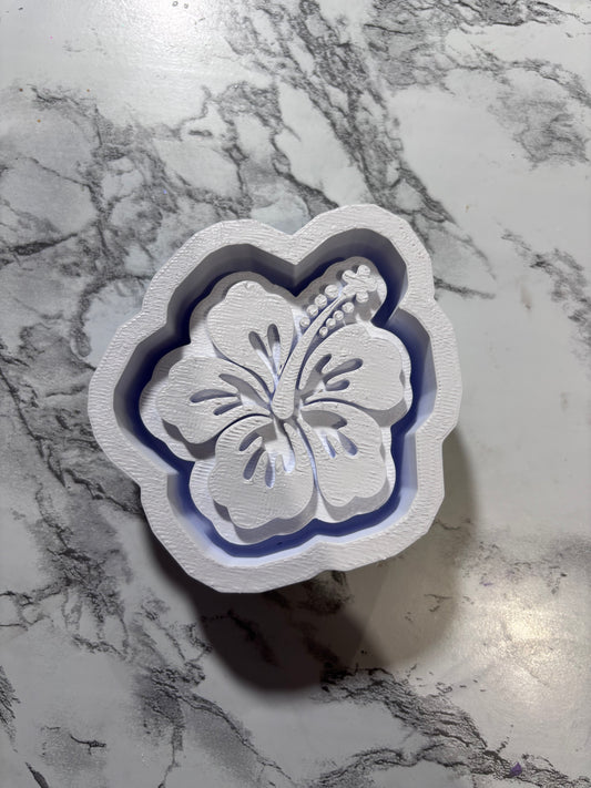 Hibiscus flower badge reel