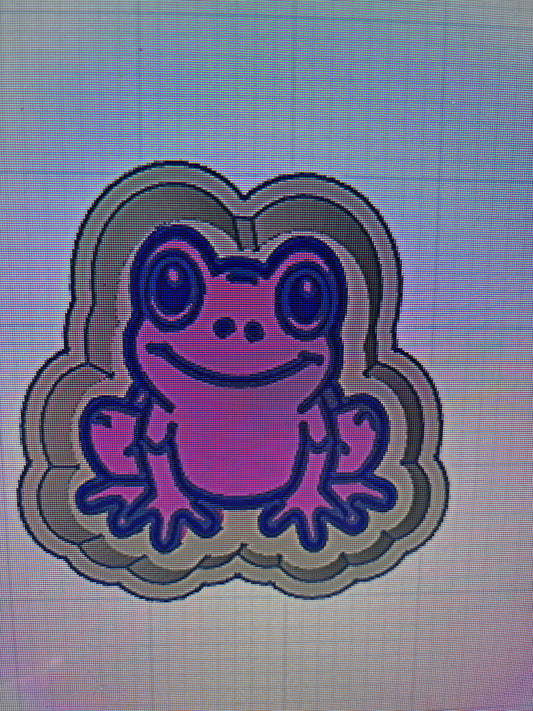 Frog badge reel or keychain mold