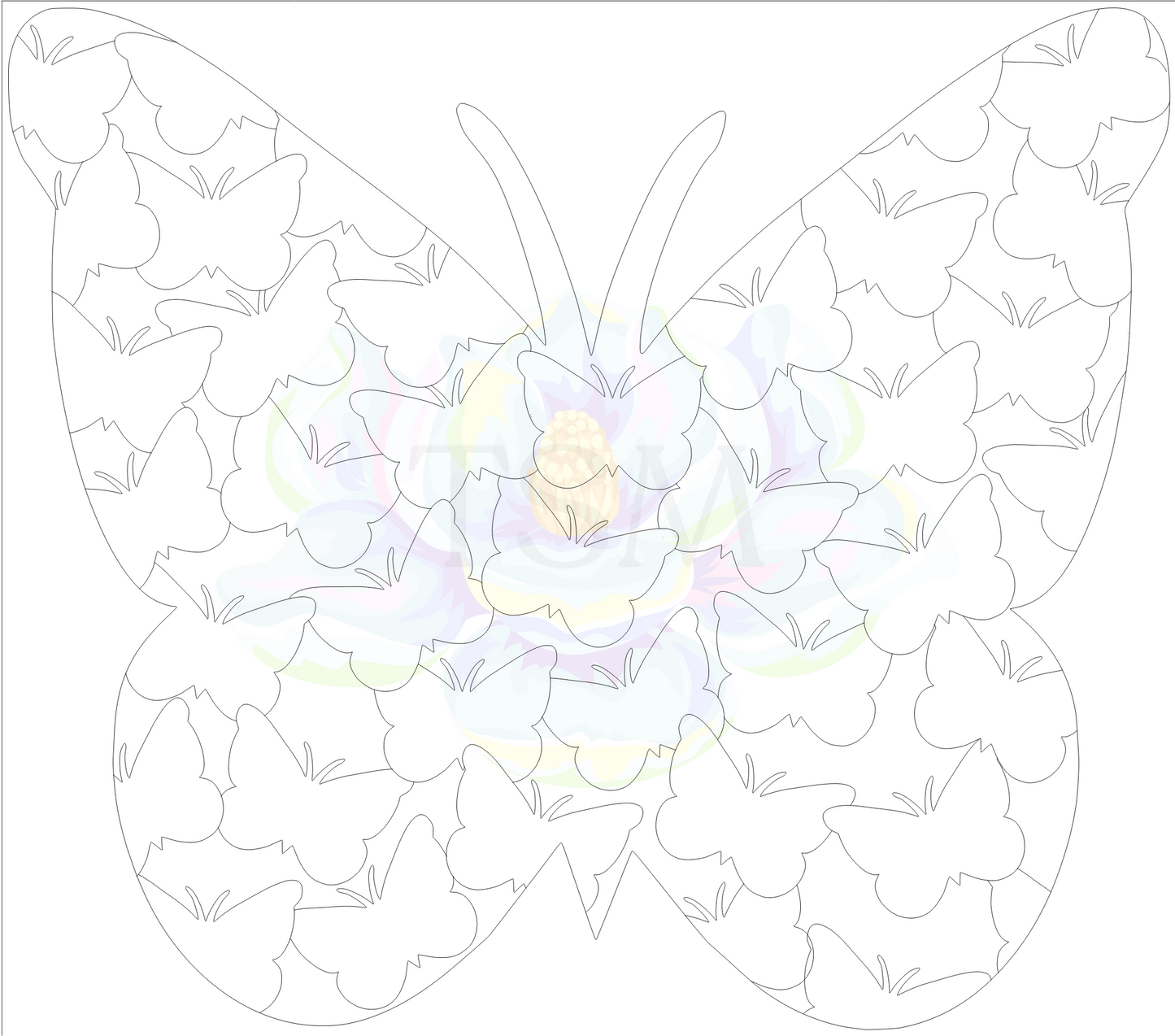 Peekaboo Butterfly Template