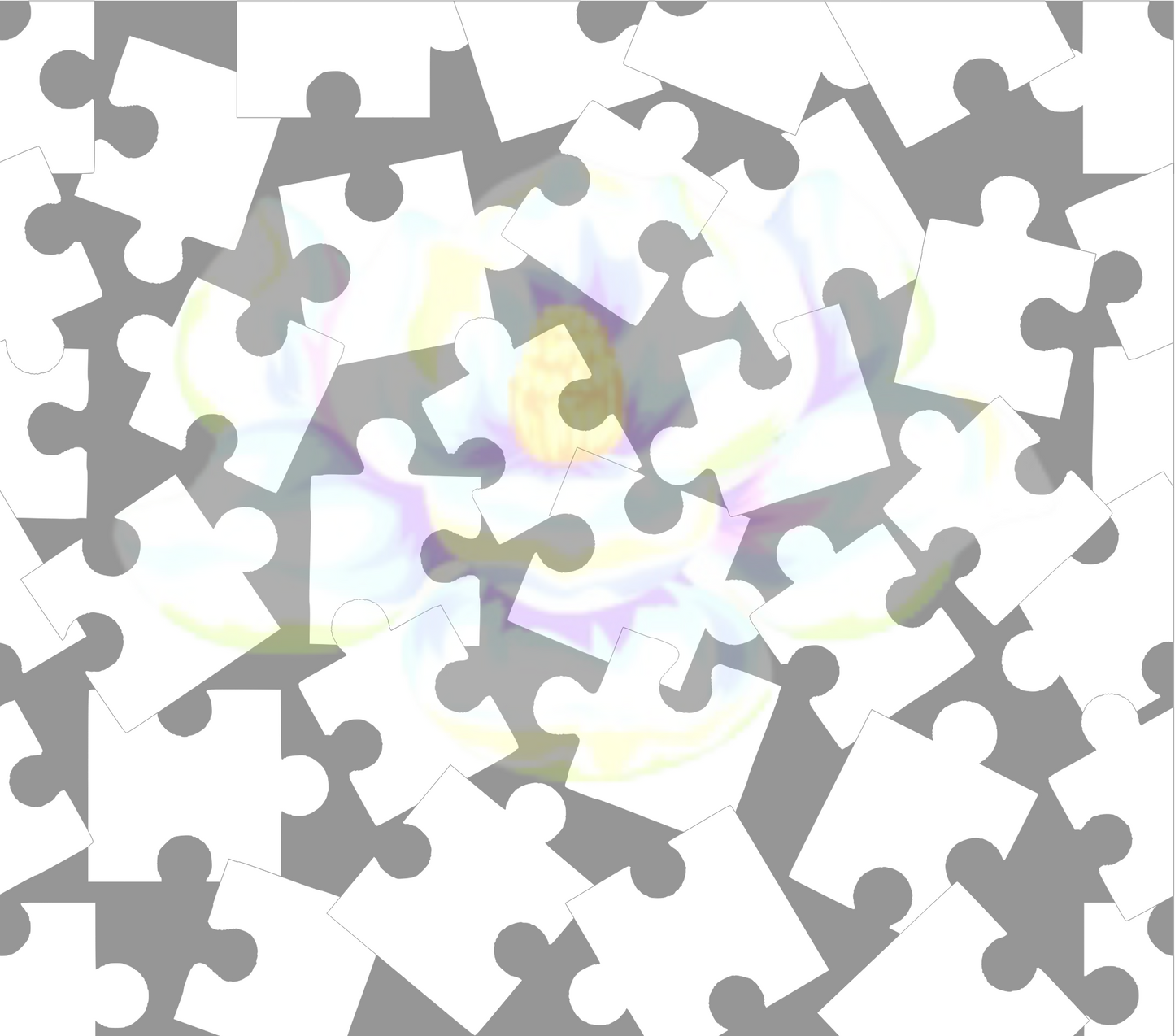 Autism puzzle pieces Precut template