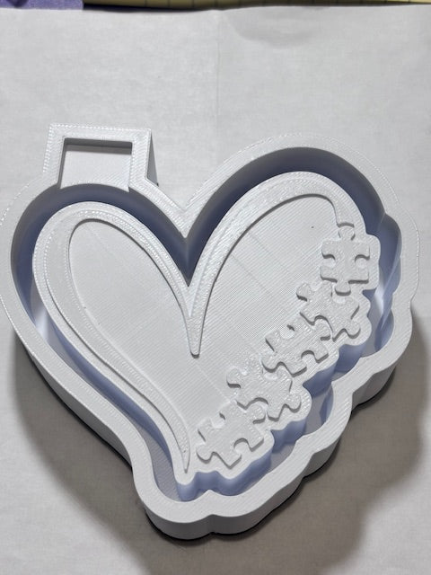 Autism Puzzle heart freshie Mold