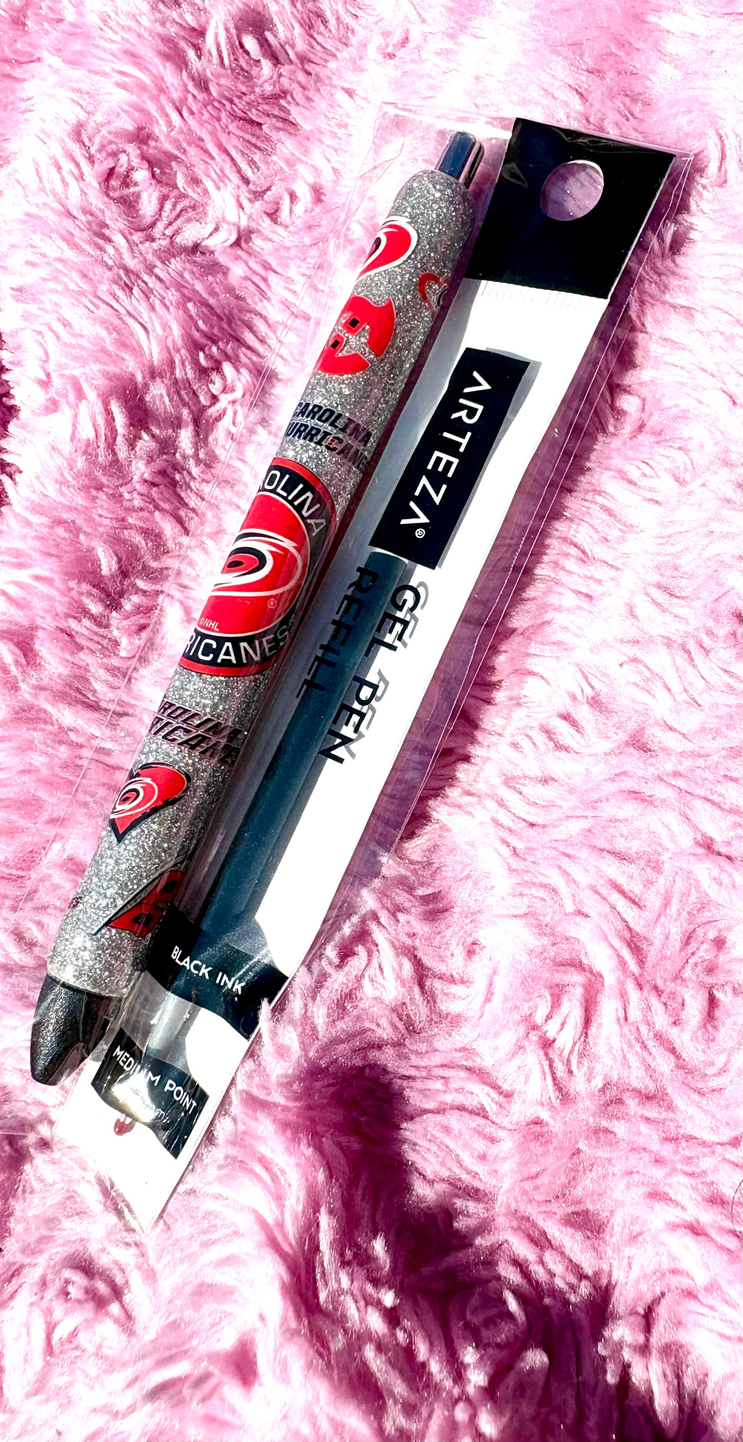 Carolina Hurricanes glitter pen