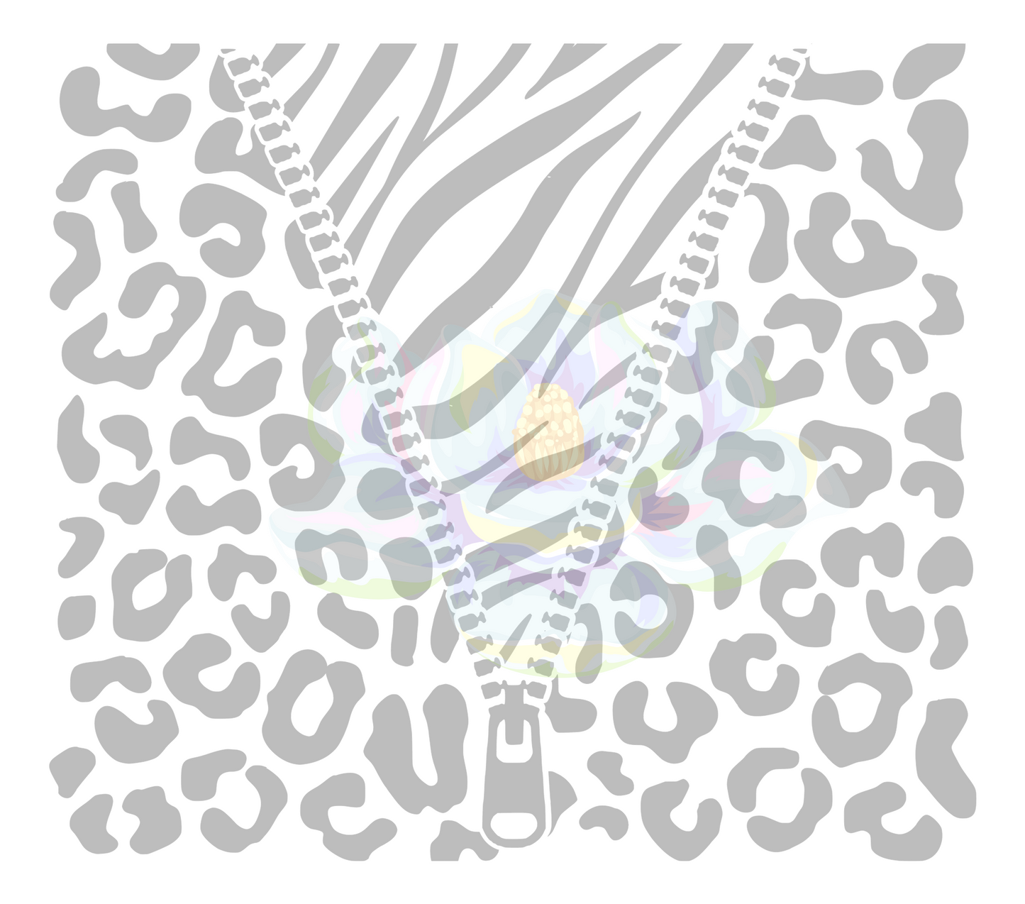 Cheetah to Zebra zipper template