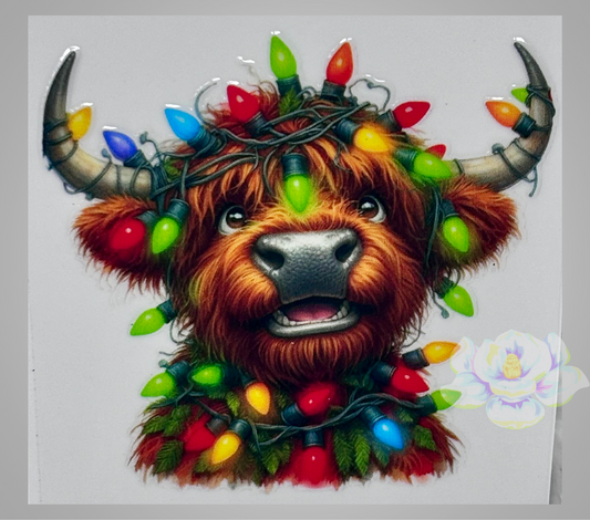 Highland Cow Christmas UVDTF 10