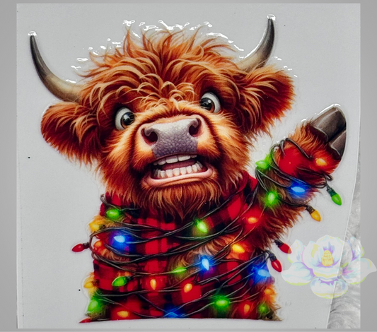 Highland Cow Christmas UVDTF 11