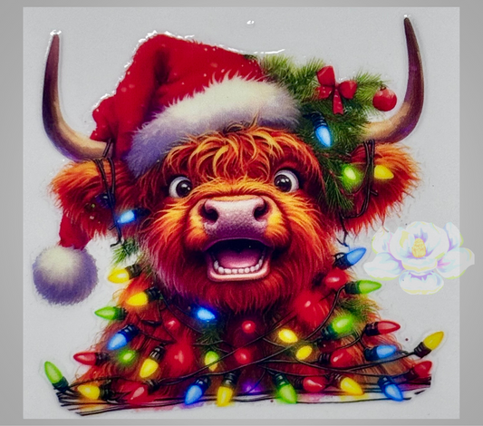 Highland Cow Christmas UVDTF 14