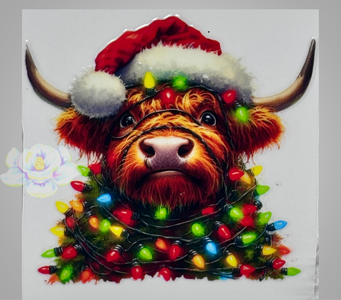 Highland Cow Christmas UVDTF 5