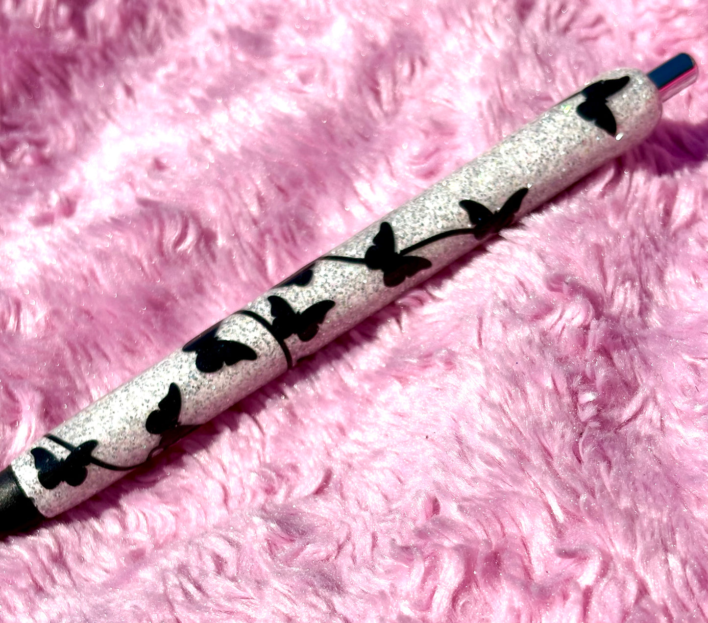 Butterflies glitter pen