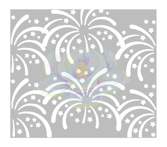 Seamless Fireworks precut template