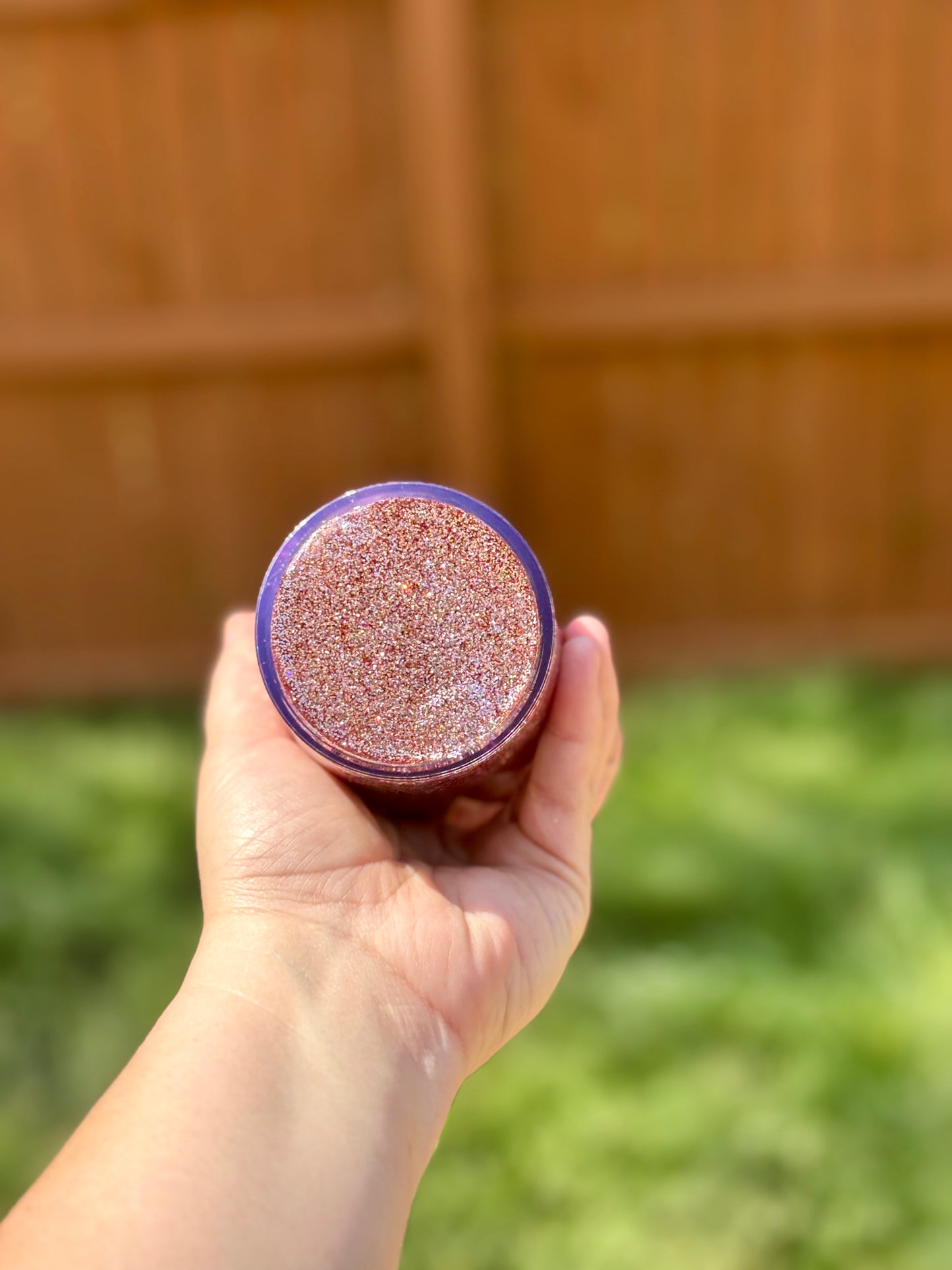 Strawberry fields SB suspended glitter tumbler