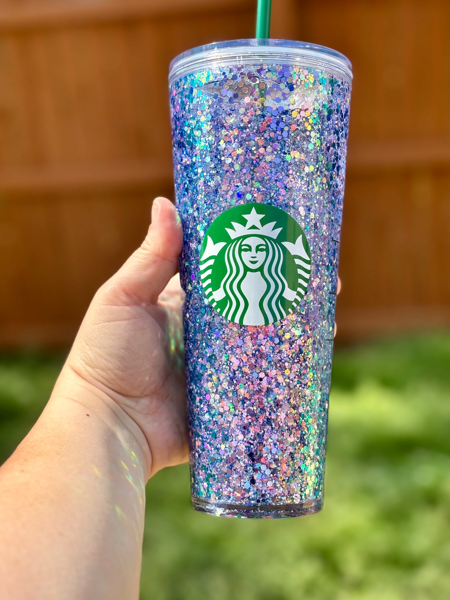 Unicorn Suspended glitter tumbler