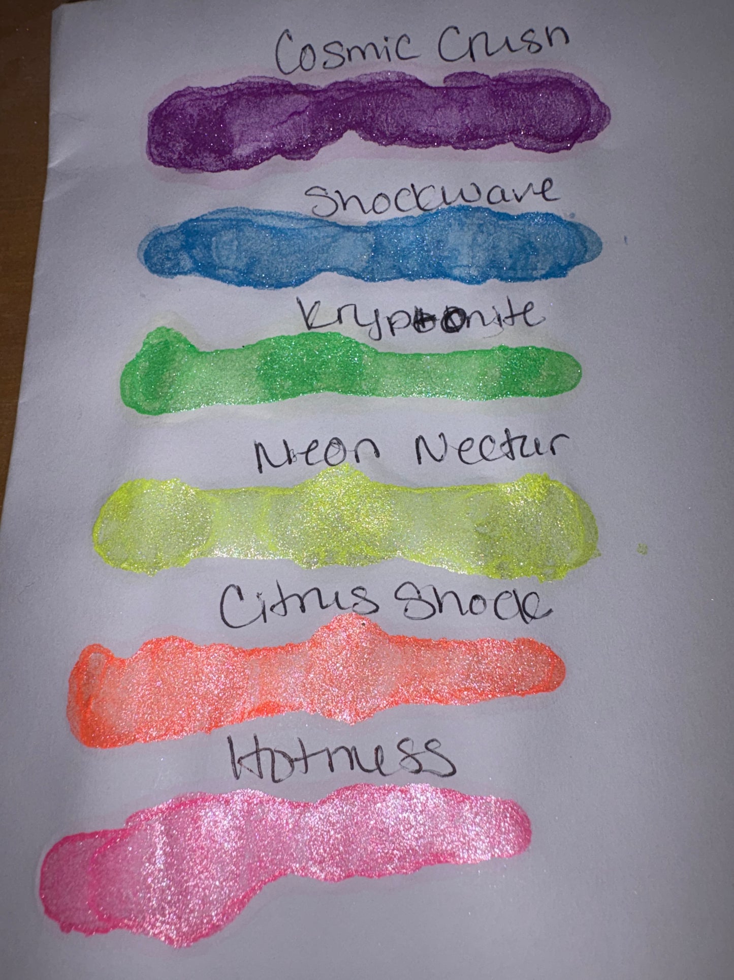 Neon Frosted Inks