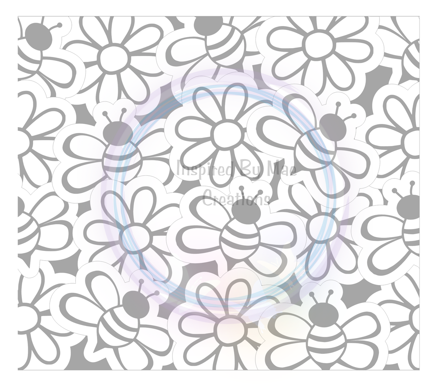 Bee and Flower Pre Cut Template