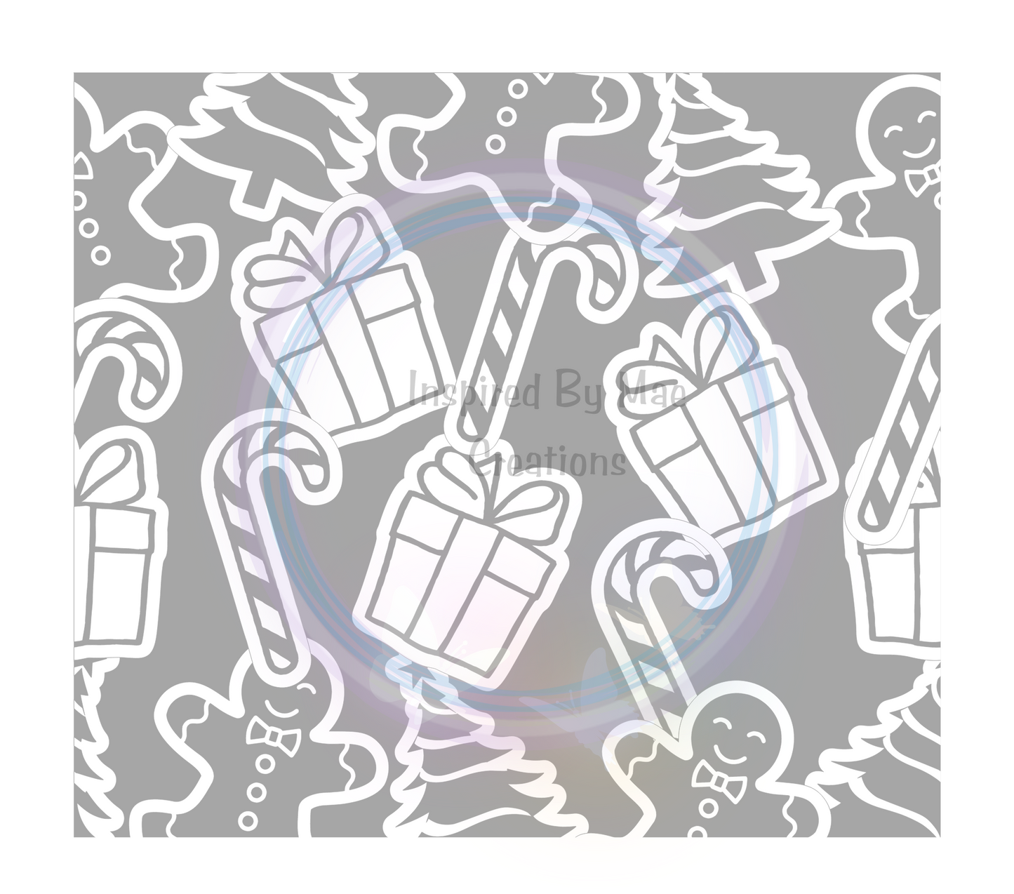 Christmas themed Precut template