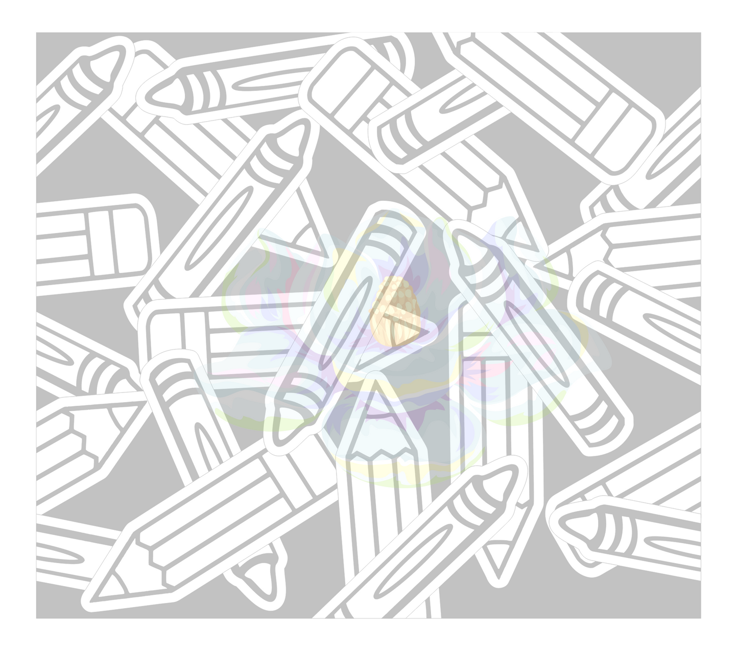 Pencils and Crayons Template