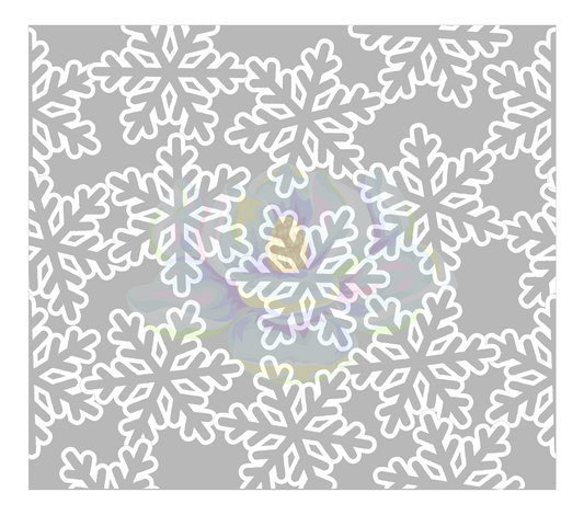 Seamless snowflakes precut template