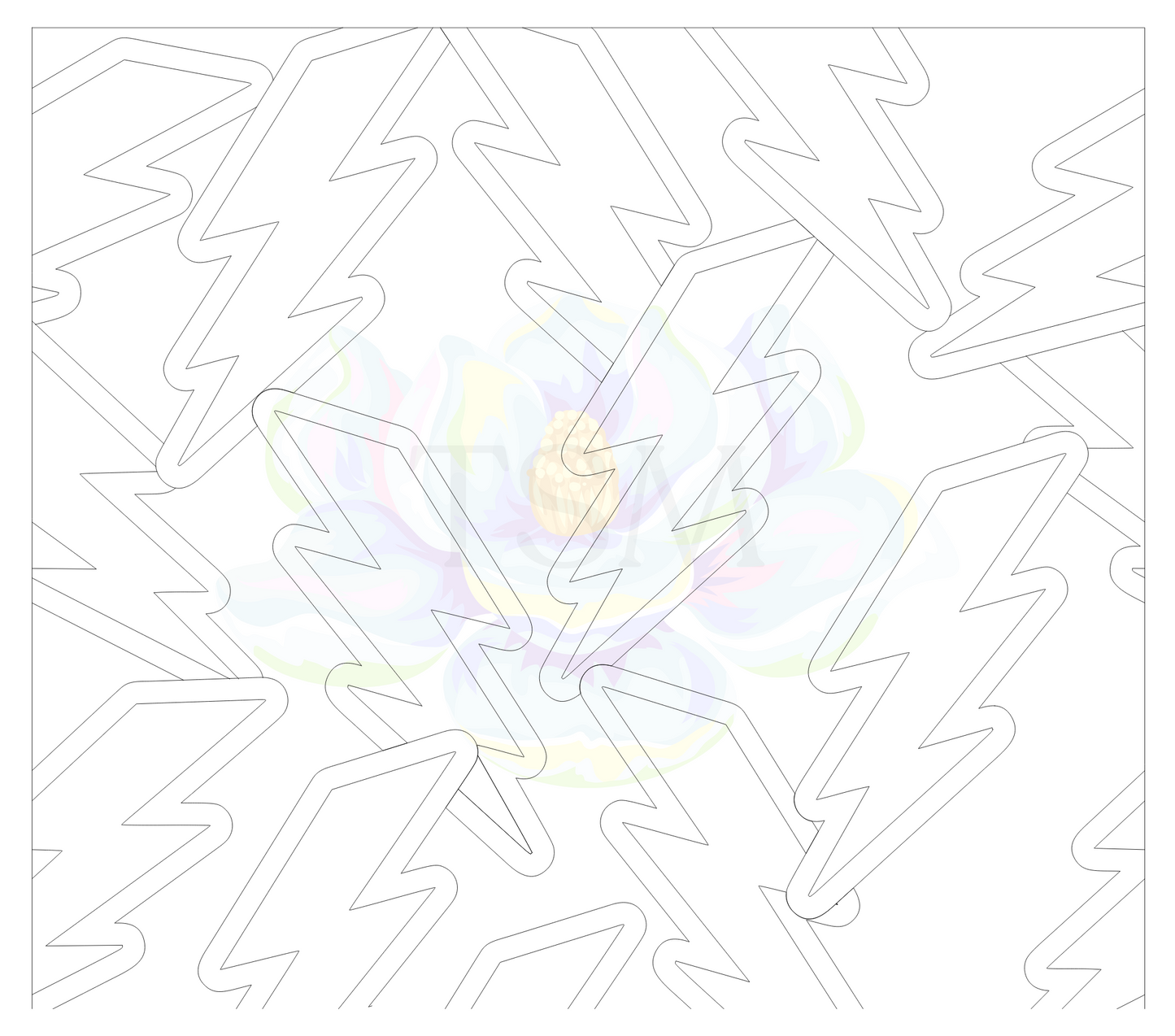 Lighting Bolt Precut Template