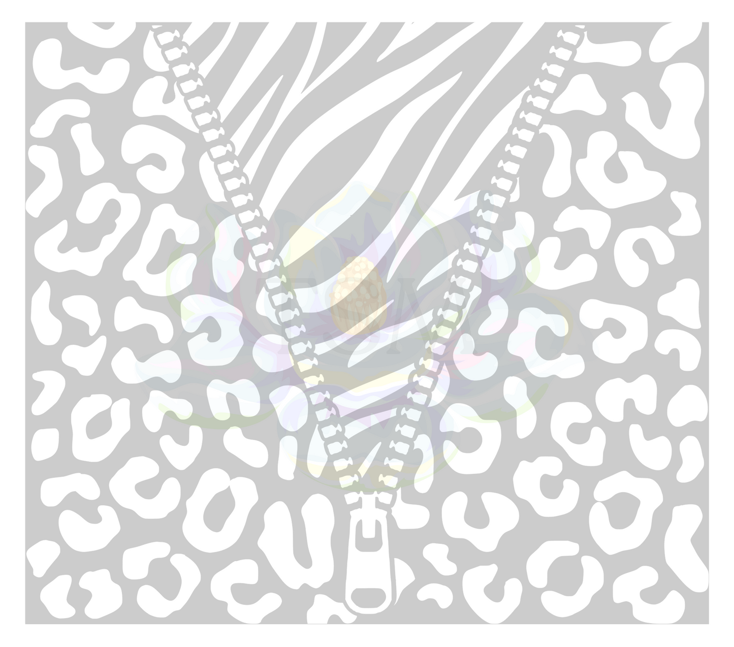 Zebra to Cheetah Zipper Template