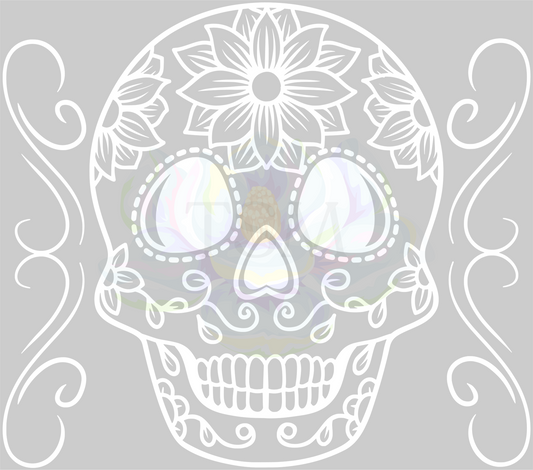 Flower Sugar Skull Precut Template