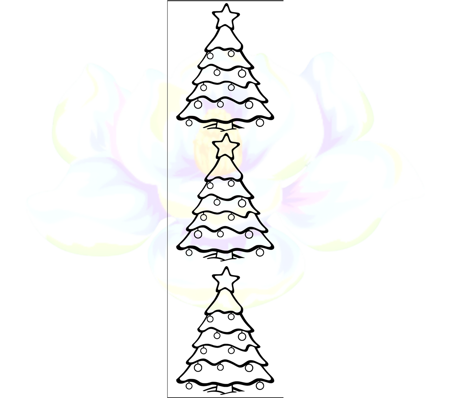 Christmas Tree Pen Precut Template