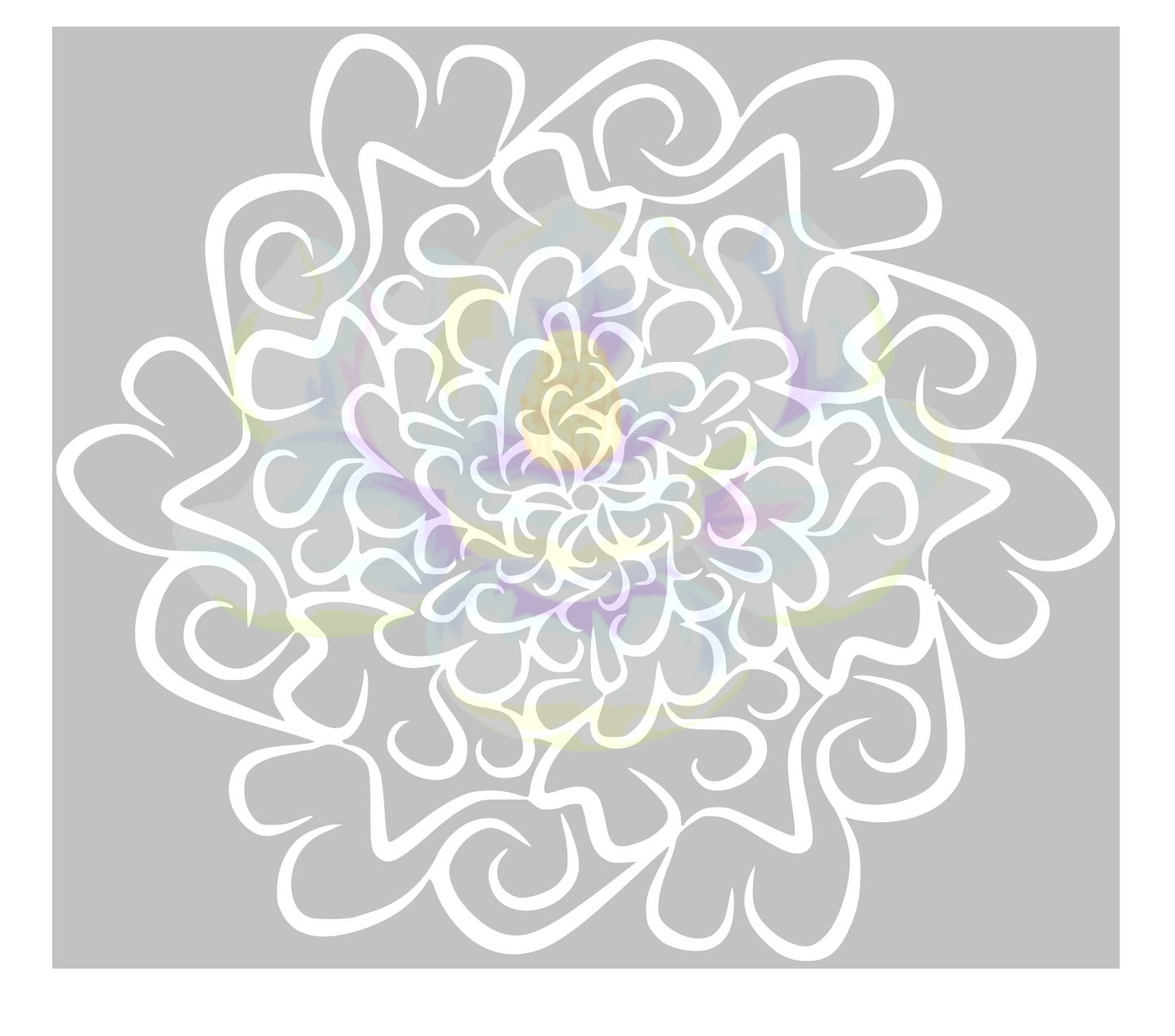 Seamless Mandala Swirl Template