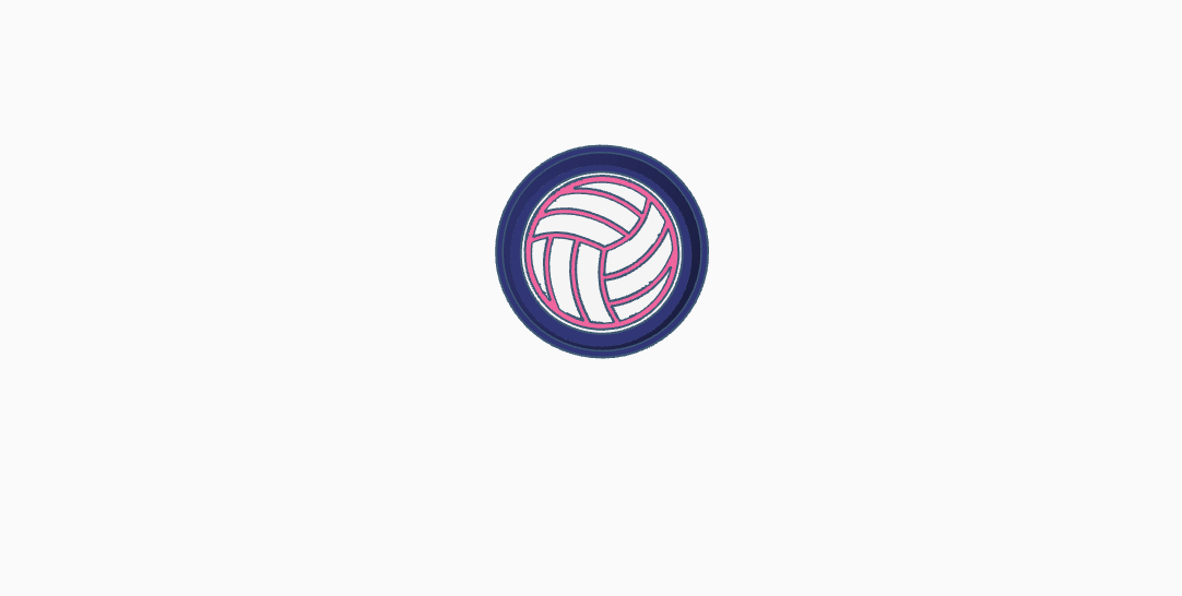 Volleyball Badge reel/Keychain